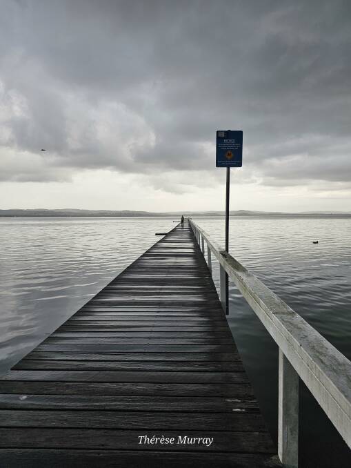 On a grey day you can almost see forever. The long jetty at Long Jetty on the NSW Central Coast photographed on a Samsung Galaxy 23 Ultra. Photo by Therese Murray