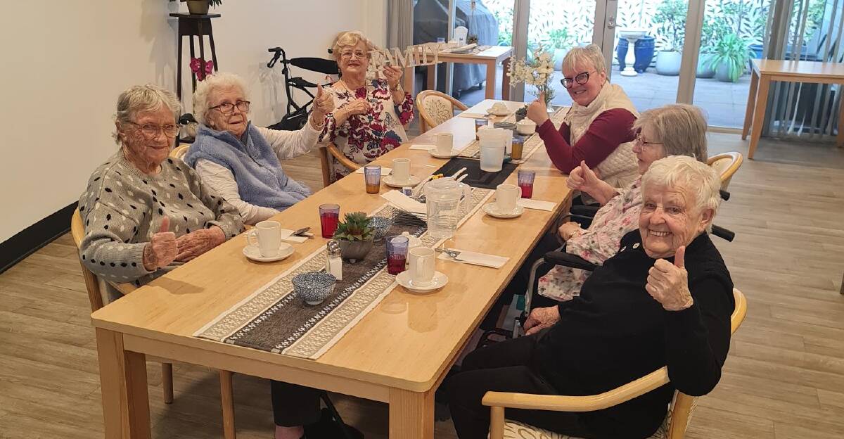 Residents give the thumbs up to the new dining experience. Picture supplied