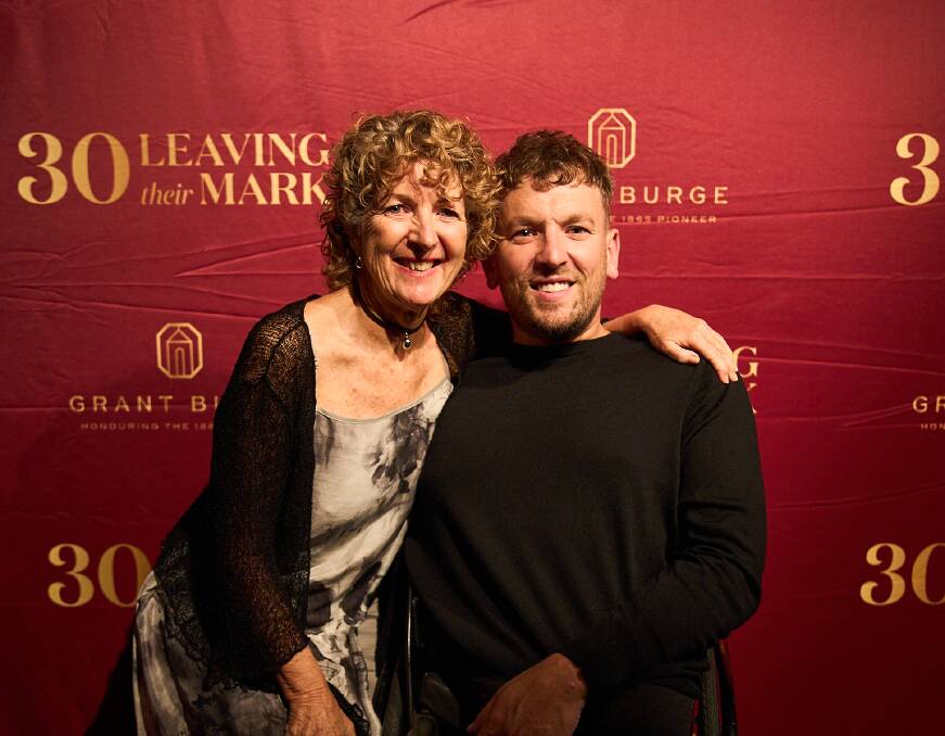 Gail Hewton meets Dylan Alcott at the awards ceremony. Picture supplied
