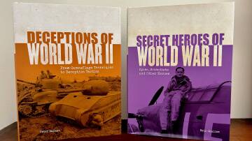 The covers of Deceptions of World War II by Peter Darman and Secret Heroes of World War II by Eric Chaline. Picture by Anne Bowles