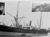 Captain Alexander Lusher, SS Nemesis above water, and a photograph of her on the sea bed. Pictures supplied, CSIRO