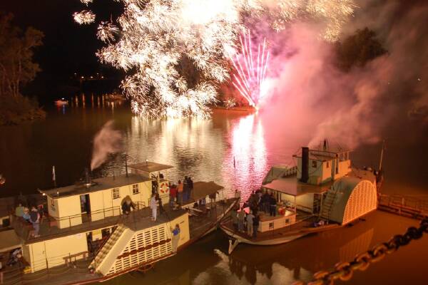 Watch a spectacular fireworks display while enjoying the sights of Echuca, a historic Murray River town, this Easter long weekend. Picture supplied