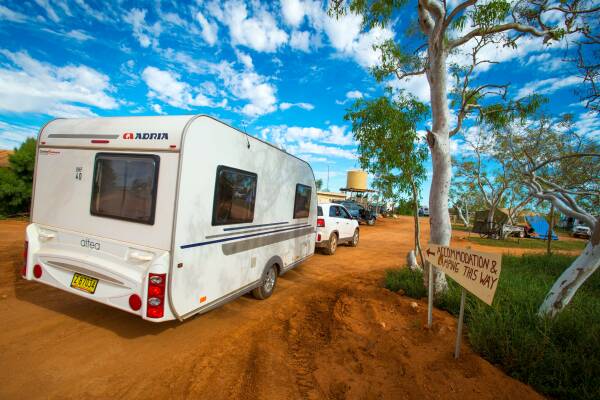Grey nomads pull up to the award-winning Bullara Station in WA's Exmouth Gulf region. Picture supplied by Western Australia Tourism.