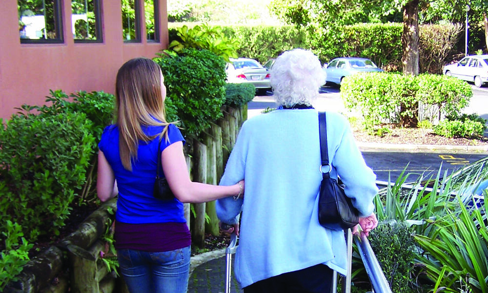 OUTDOOR ACCESS: Researchers find that restricting access to outside spaces increases the risk of depression in people in care homes.