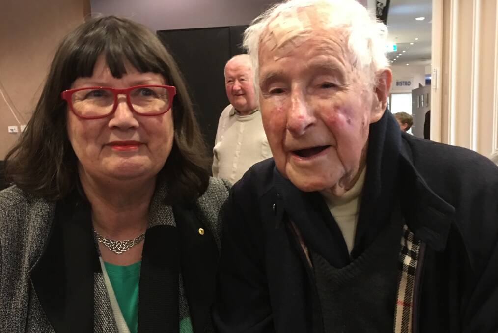 CARE LEAVERS  GROWING OLDER BY THE DAY –  CLAN chief executive Leonie Sheedy helped Les Arndell  celebrate his 100th  birthday.