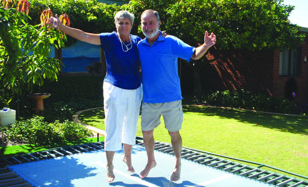 SPRING IN THEIR STEP – Keeping up with the grandchildren is no problem for Zita and Bob Dobson.