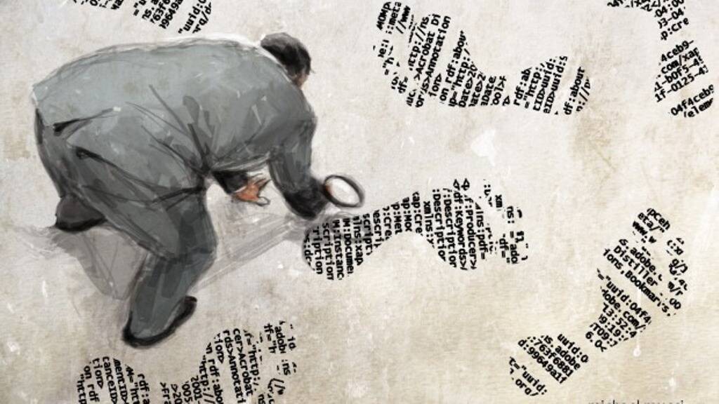 Metadata reveals your digital footprint. Illustration: Michael Mucci