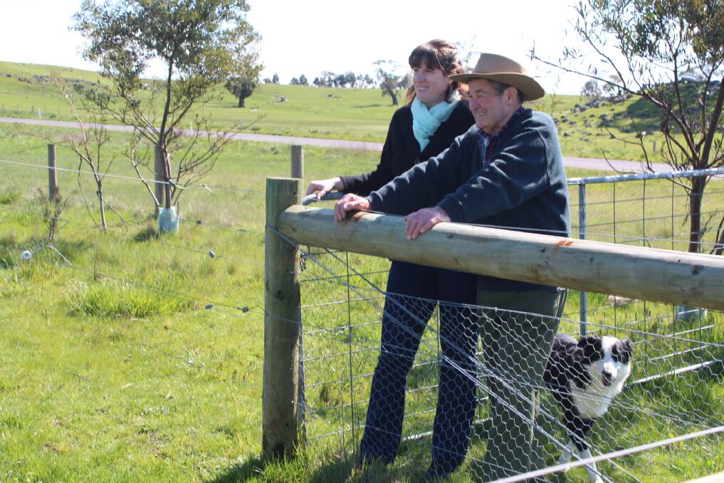 FARM FRIENDS – This Farm Needs a Farmer's Melissa Connors with retired farmer Noel Jenner.