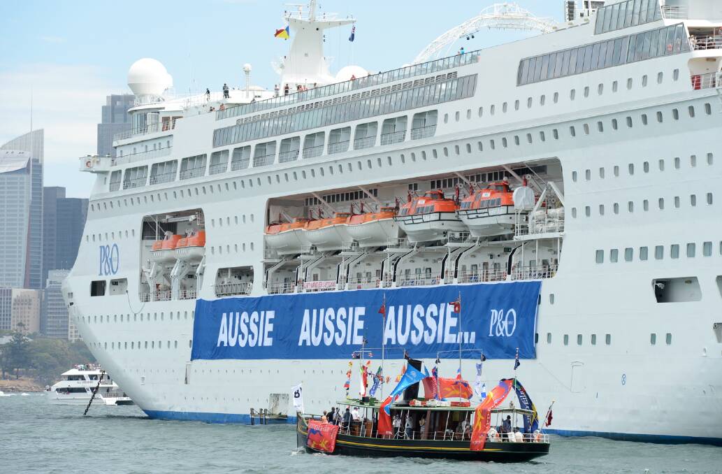 Pacific Pearl in Sydney Harbour on Australia Day