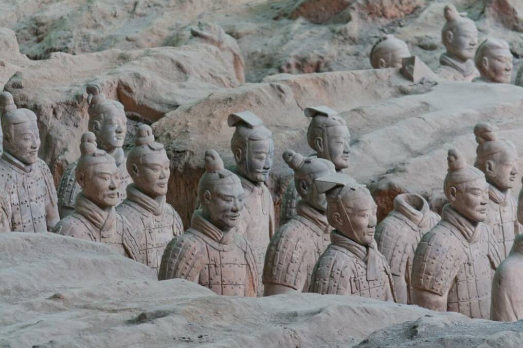 See the Terracotta Army in China.