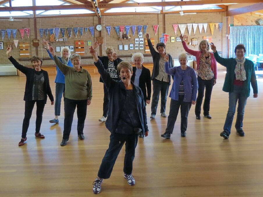 Members of the Sandy Bay Senior Citizens Club's  line dancing class celebrates it's first birthday during Seniors Week.
