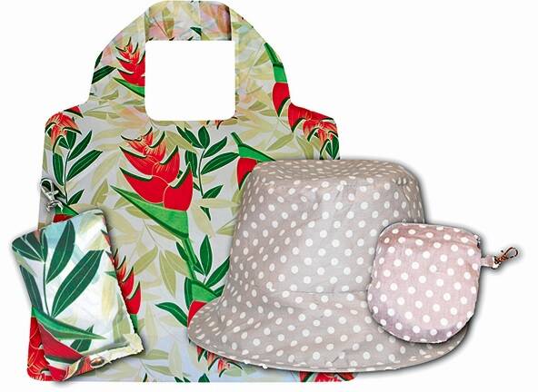 We have one POP Travel Hat and SAKitToMe eco bag to give away.