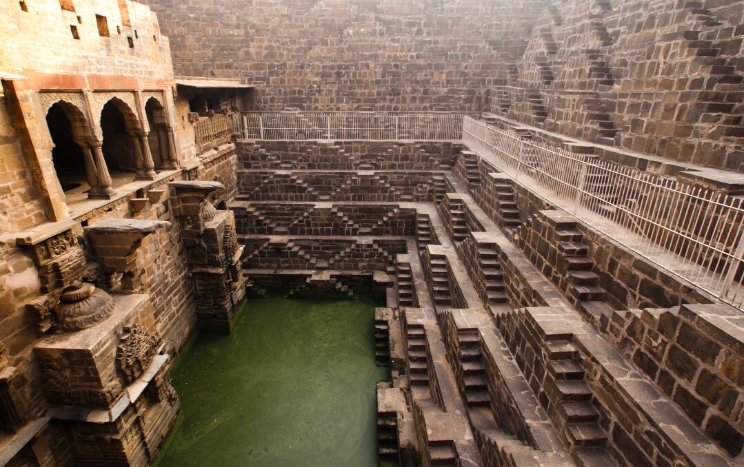 The Chand Baori stepwell has 3500 steps and is one of the largest in the world.