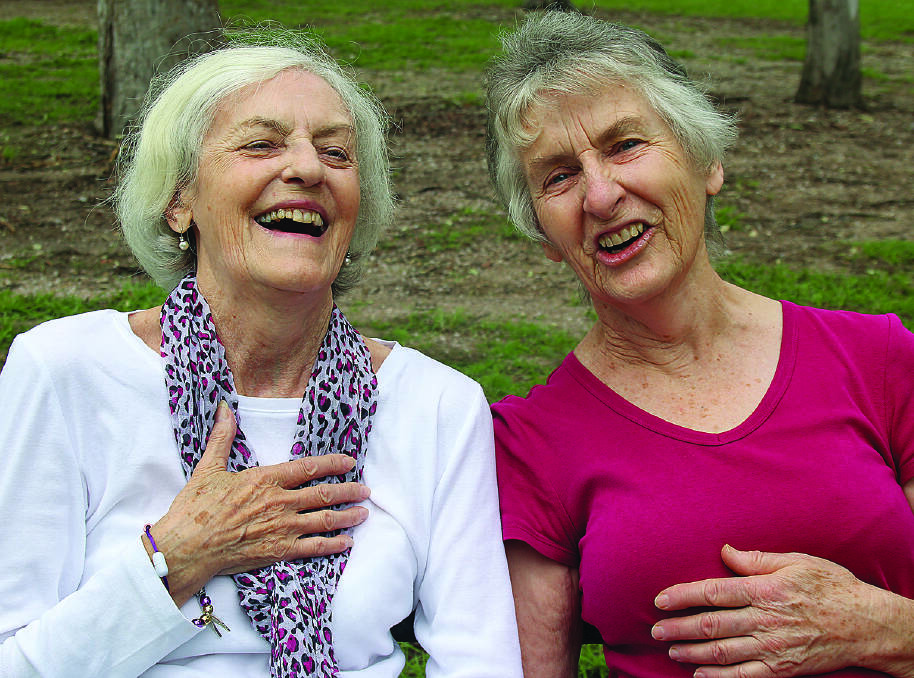 FUNNY, THAT – Jenny Chambers (left) and Elizabeth Sillano laugh for wellbeing... and a good dose of fun.