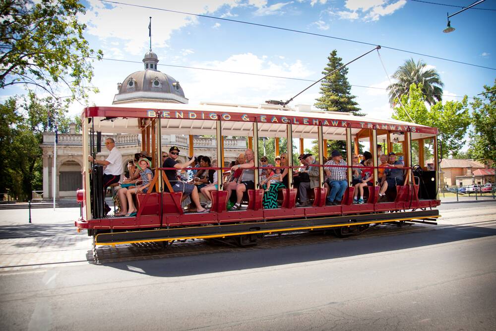 ALL ABOARD – Trams are a great way to get around Bendigo.