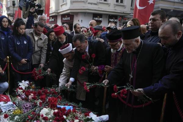 Six Turkish citizens were killed in a 2022 bombing attack on Istanbul's main shopping street. (AP PHOTO)