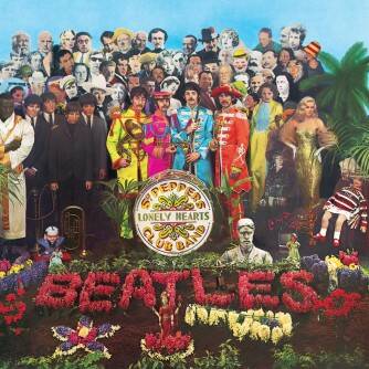 The Sgt Peppers album cover.