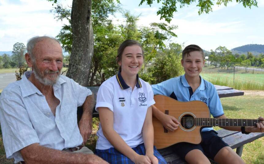 Encouraging local talent: John Andrews will be joined at this exhibition opening by Gloucester High School musicians, siblings Emme and Jake Moulds. Picture: Anne Keen