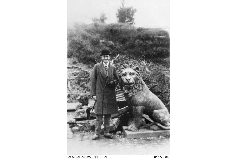 One of the lions after the war.