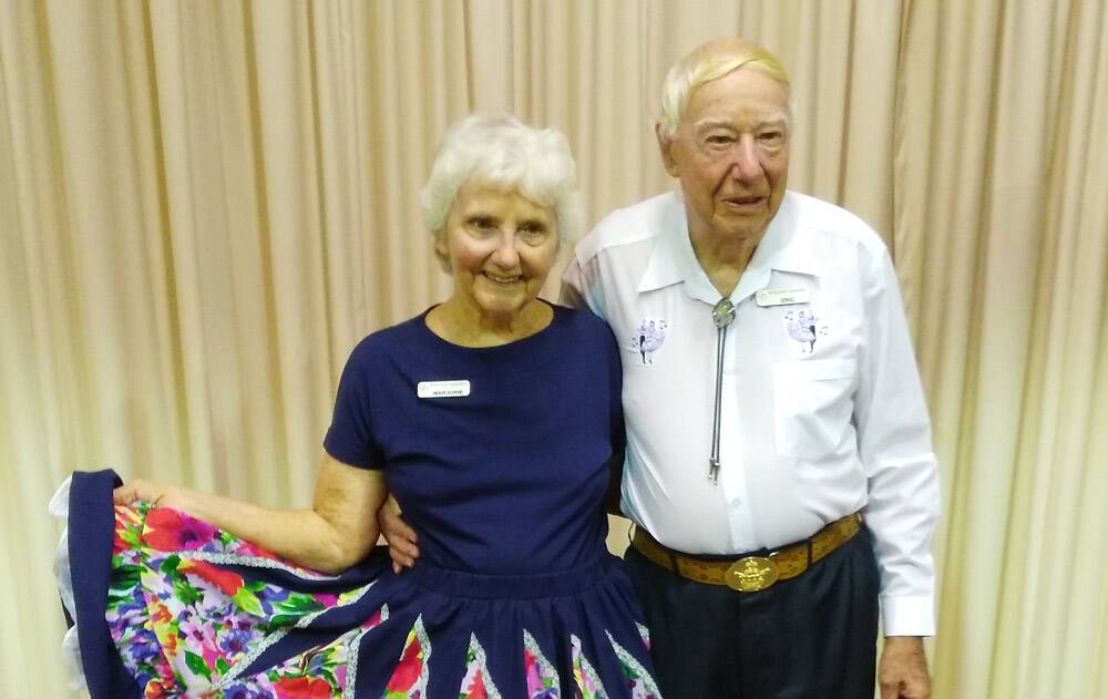 FAIR AND SQUARE – Eric and Marjorie Bradshaw will step it out at the 36th Queensland Square Dancing Convention.