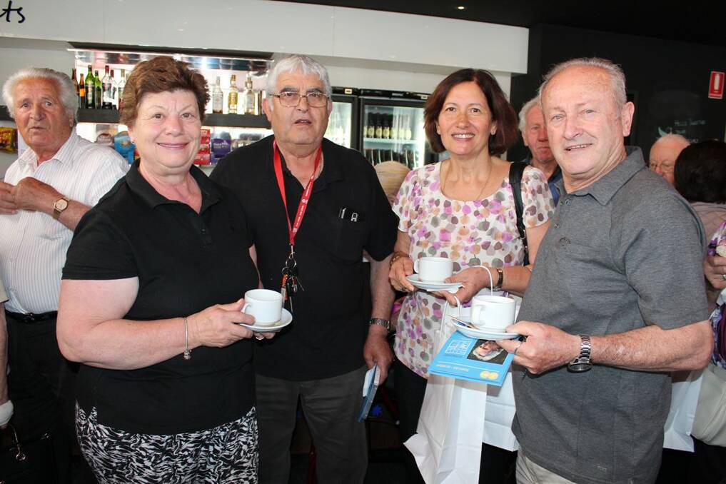 VALUABLE RESOURCE – From left, Pat and Maria Crobo, Maria Calandro  and Nic Totogiancraspo at the launch of the films.