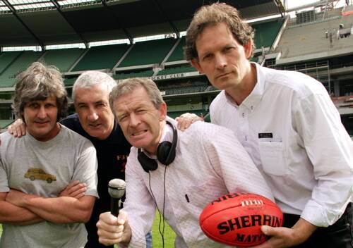 OFF-FIELD LEGENDS... The Coodabeens – Billy Baxter, Jeff Richardson, Ian Cover and Greg Champion.