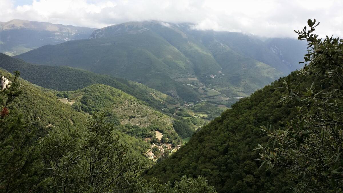 HOW'S THE SERENITY: The view from The Way of St from Spoleto to Ceselli.