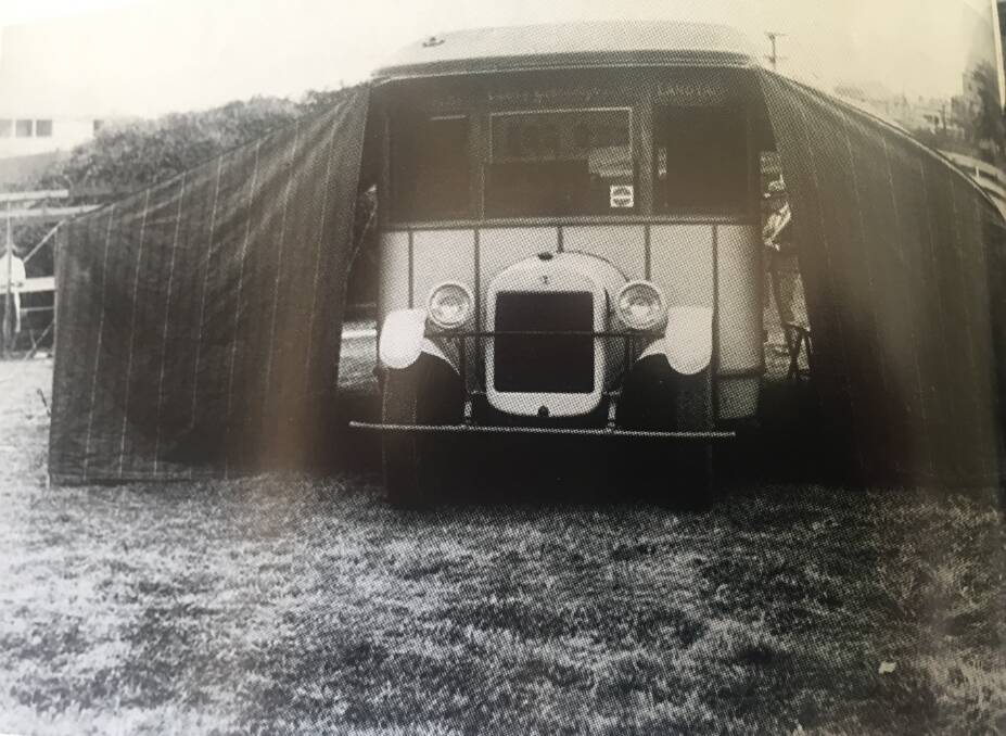 EARLY DAYS: The Land Yacht built by Olsen and Goodchap of Brisbane (1929).
