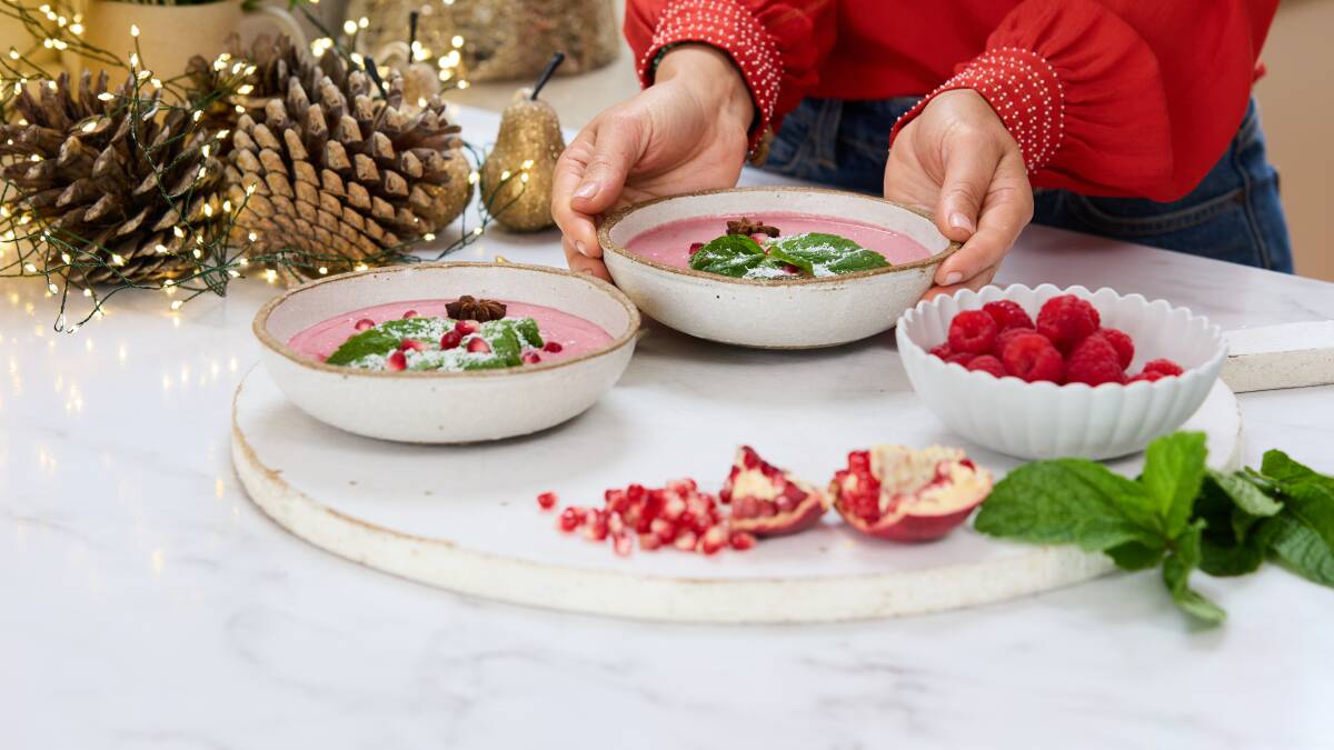 Nutritionist Kathleen Alleaume has whipped up a beautiful festive smoothie bowl. Picture supplied