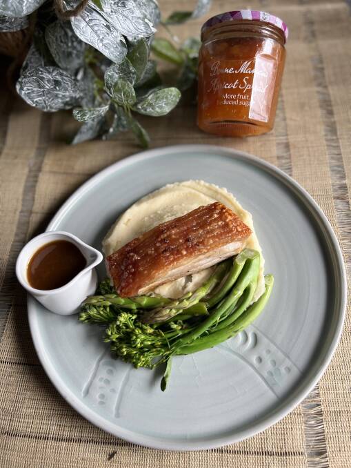 Julie Goodwin has created this yummy crispy pork belly recipe. Picture supplied