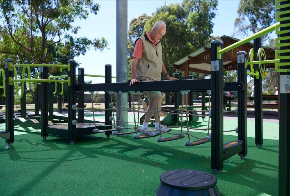 STEPPING OUT: Seniors' exercise parks are located in community playgrounds, offering healthy ageing and Intergenerational activity.