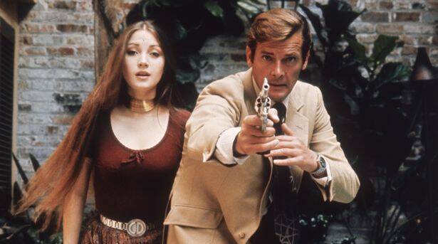 BONDING: Jane Seymour as Solitaire with 007 Roger Moore in Live and Let Die.