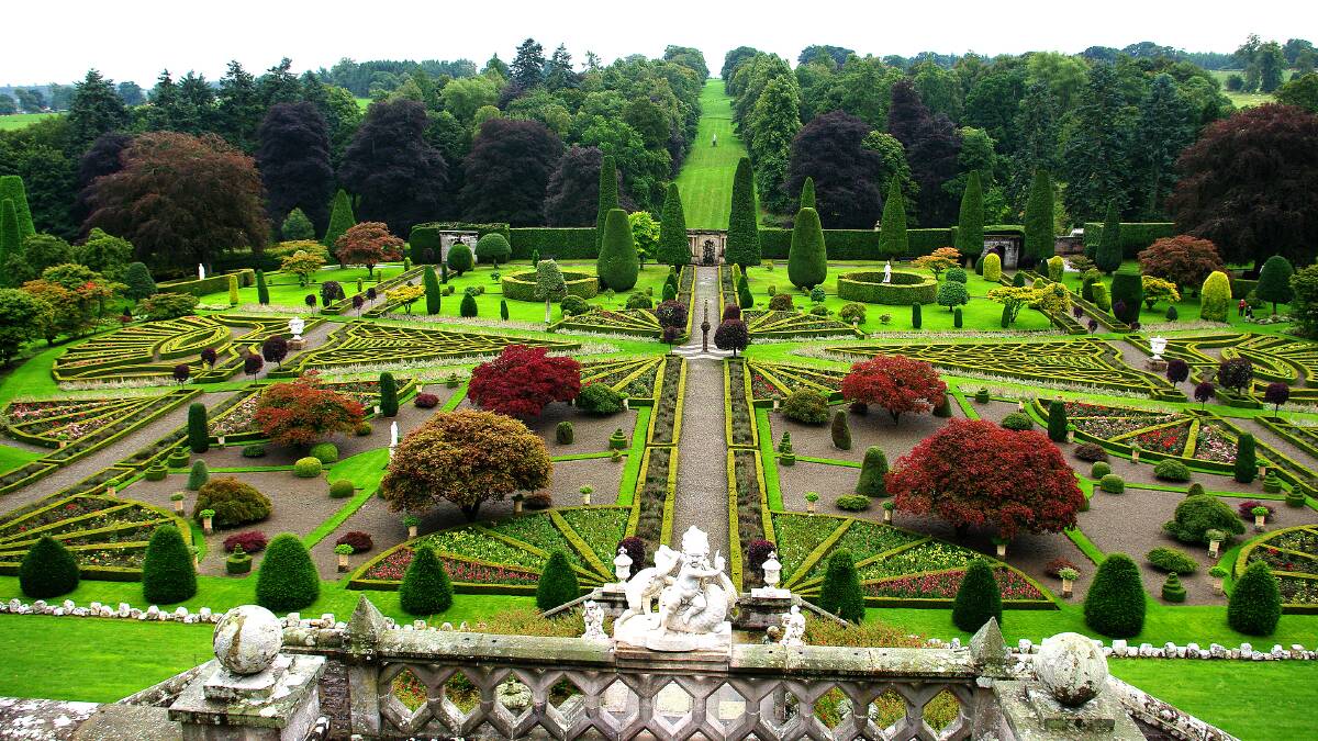 NOW THAT'S A HEDGE: One of the best examples in the world of this type of garden is the parterre garden at Drummond Castle near Perth in Scotland. Photo Paul Lucas
