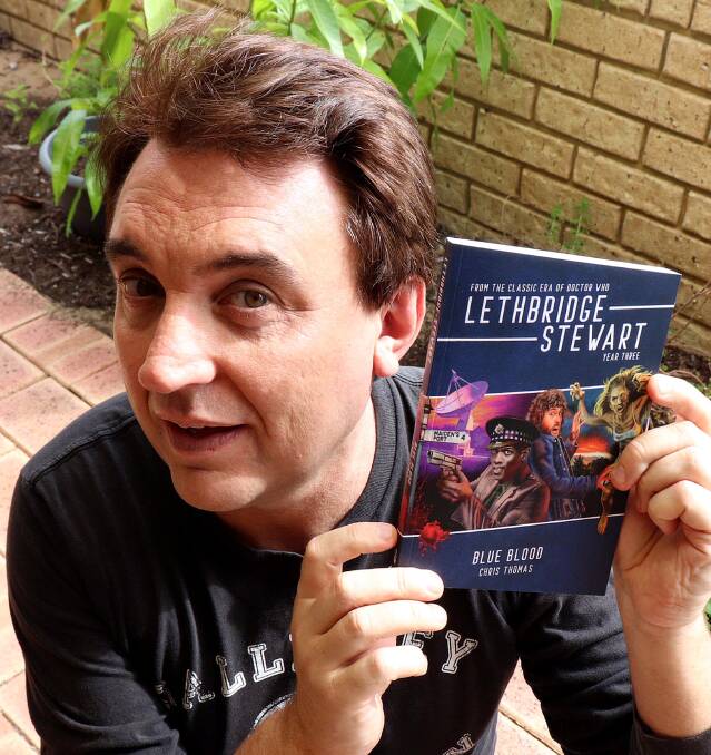 JOURNO'S DIARY: Author Chris Thomas with his latest novel, Lethbridge-Stewart: Blue Blood. 
