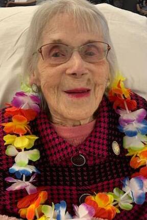 Cecilia Mogg celebrated her 100th birthday in style with her family. Picture: Supplied 