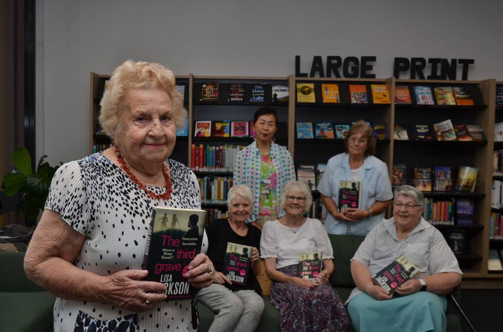 Nell Kandelaars, Jane Crowther, Lan Tang, Clare Archer, Carolyn Manning and Julianne Parker at the Greenacres Library in Adelaide. Picture by Anthony Caggiano