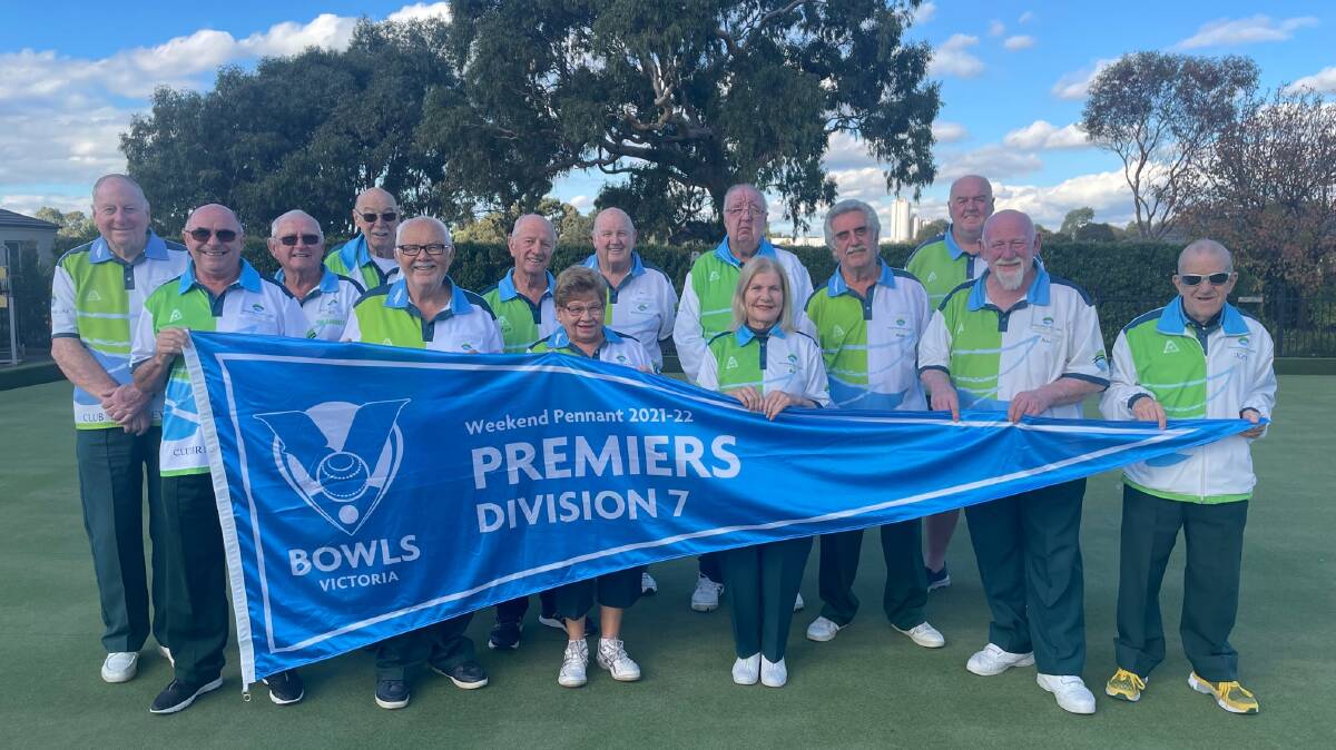 ELATED: Club Bridgewater Bowls competed for the first time in Metro weekend competition last season and won the Division 7 premiership. Photo supplied. 