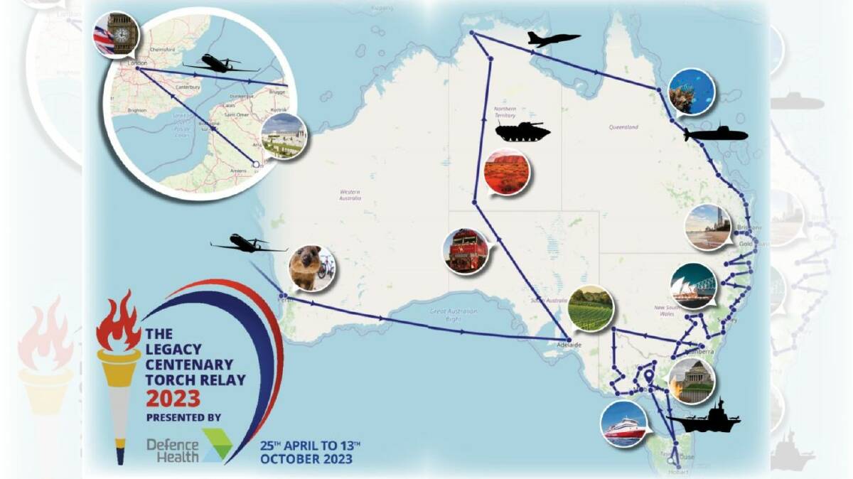 TOURING ALL OVER: There will be Dozens of stops across Australia for the Legacy Centenary Torch Relay 2023.