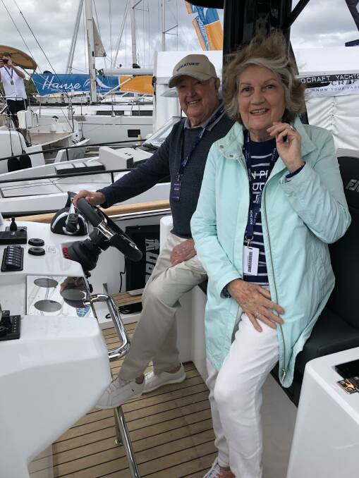 Rob and Diane are pictured at the Sanctuary Cove Boat Show in 2022. Picture supplied