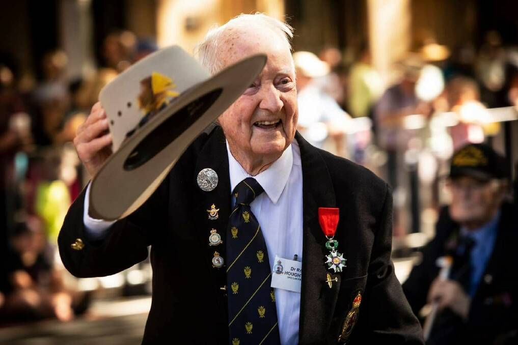 Ronald Houghton on Anzac Day in 2019. Picture supplied
