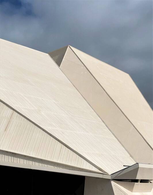 A detail view of the Adelaide Festival Centre's exterior concrete shells. Picture by Australian Institute of Architects SA chapter/Nicolette Di Lernia