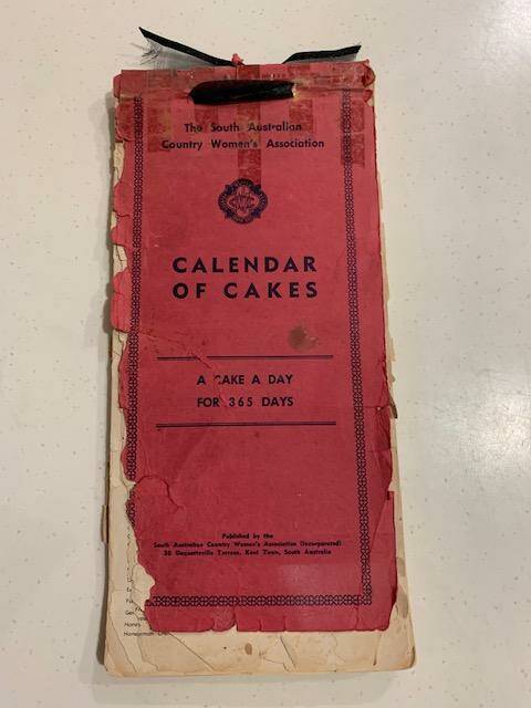 A copy of The South Australian Country Women`s Association's 'Calendar of Cakes - A cake a day for 365 days.' Picture supplied