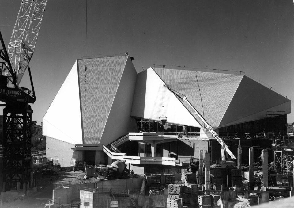See photos of Australia's first capital city performing arts centre as it was being built, and how it is today.