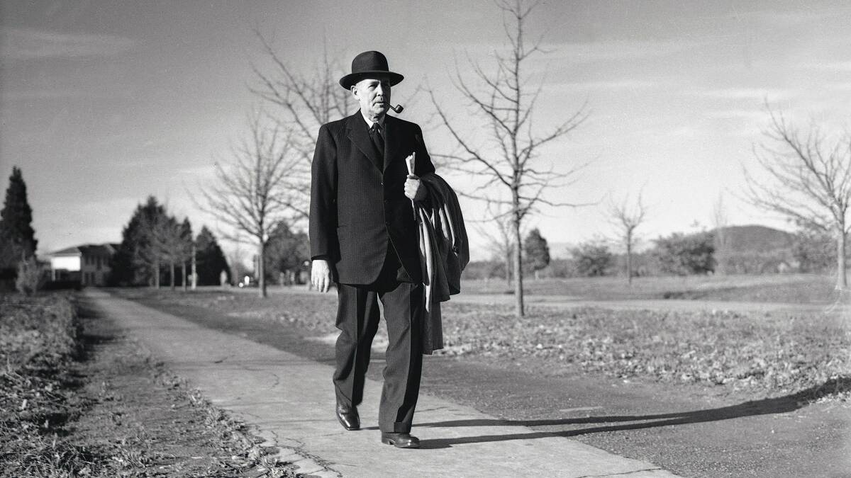 Ben Chifley on his morning walk to work. Photo courtesy Sydney Morning Herald.