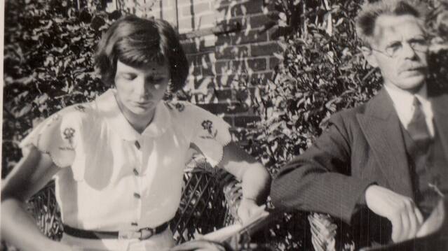 Catherina van der Linden as a teenager with her father in the Netherlands. Photo courtesy Catherina van der Linden/ Southern Cross Care.