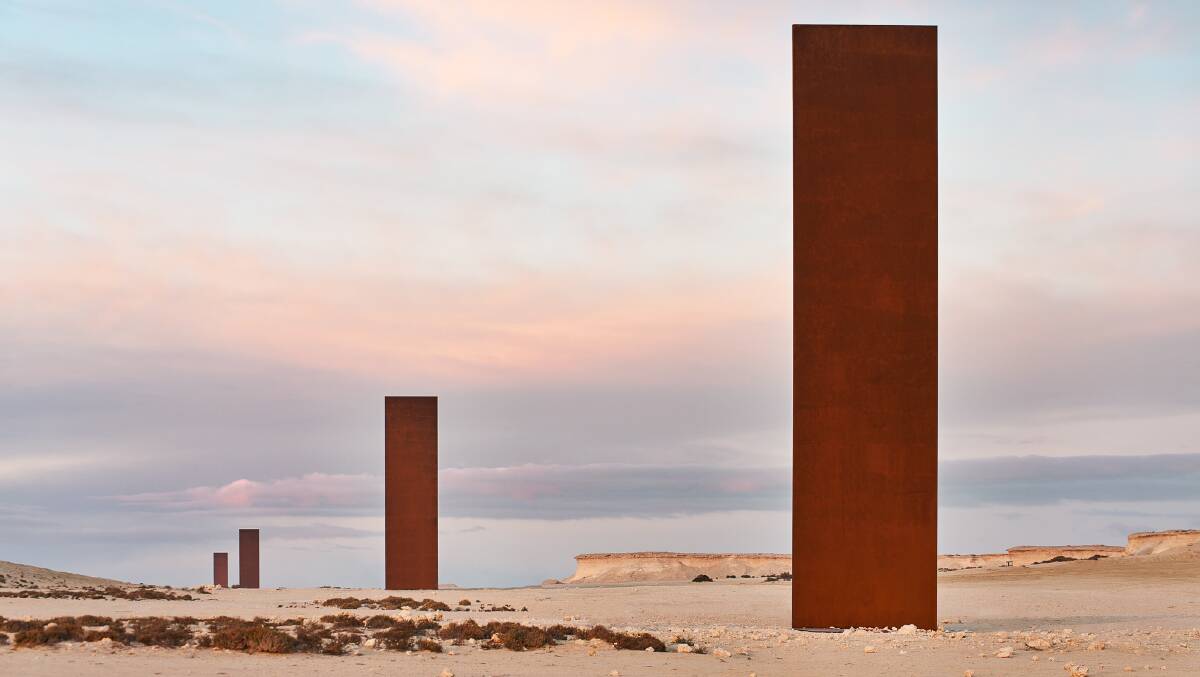 CAPTIVATING: The East-West/West-East installation by Richard Serra at Qatar. Photo supplied. 