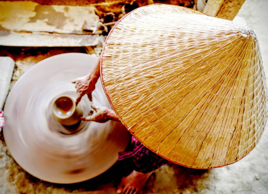 Watch skilled craftspeople make clay products while on the Mighty Mekong Tour. Picture supplied
