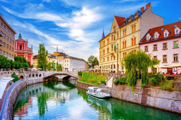 The Tromostovje River in Ljubljana, Slovenia's capital. Picture supplied