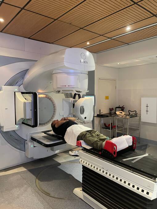 Eliot Rifkin of Cannon Hill, Brisbane undergoing radiotherapy for prostate cancer. Picture supplied
