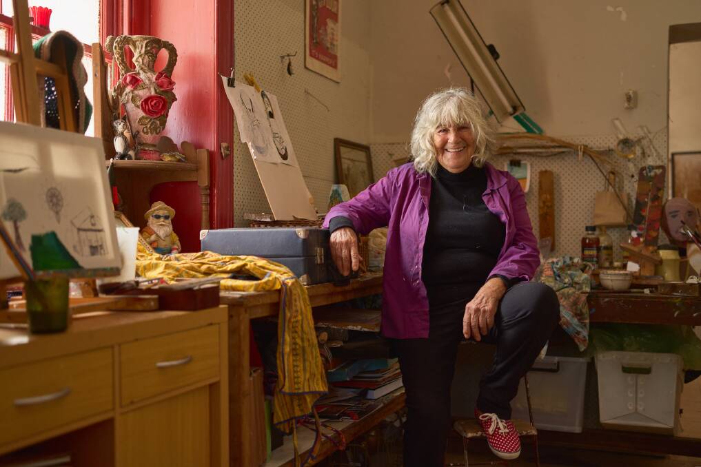 Sandra Saunders in her studio on the Eyre Peninsula, photo Sam Roberts 3